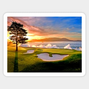 18TH HOLE AT PEBBLE BEACH Sticker